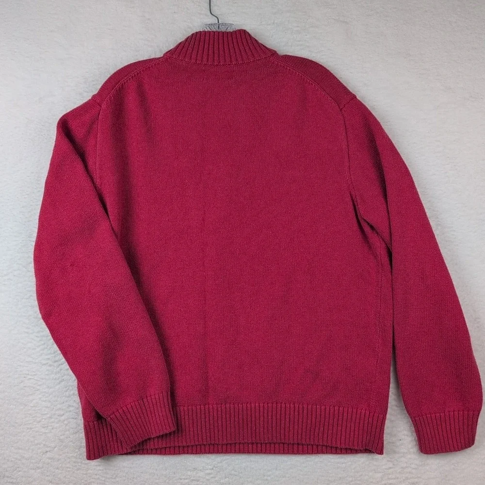 Polo Ralph Lauren 1/4 Zip Sweater Men's 2XL‎ Red Cotton